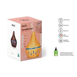 HUMIDIFICADOR AROMATIZADOR ULTRAZONICO 300ML GEN-X - HA-6512