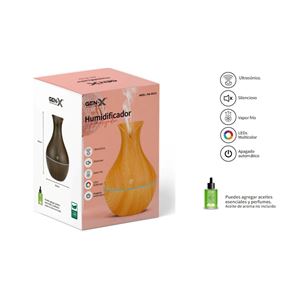 HUMIDIFICADOR AROMATIZADOR ULTRAZONICO 130ML GEN-X - HA-6513