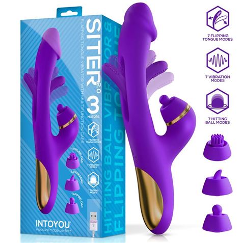 VIBRADOR CON LENGUA Y CABEZALES INTERCAMBIABLES SITER 2.0 INTOYOU - U-075