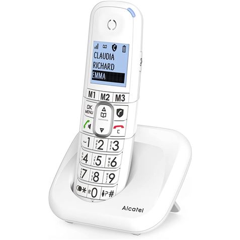TELEFONO INALAMBRICO TECLAS GRANDES CON MANOS LIBRES 	XL785 BLANCO ALCATEL