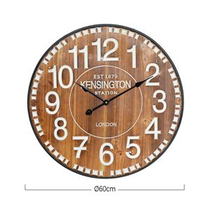 RELOJ DE PARED VINTAGE MADERA OSCURA 60CM - 81037