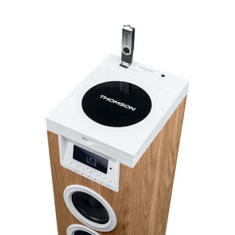 TORRE DE SONIDO 30W | FM | USB | MADERA BLANCO DS121CD THOMSOM - DS121CD TORRE DE SONIDO 30W | FM | USB | MADERA BLANCO DS121CD THOMSOM - DS121CD