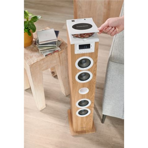 TORRE DE SONIDO 30W | FM | USB | MADERA BLANCO DS121CD THOMSOM - DS121CD-1 TORRE DE SONIDO 30W | FM | USB | MADERA BLANCO DS121CD THOMSOM - DS121CD-1