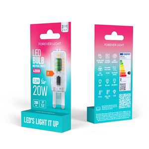 BOMBILLA LED G9 2.2W 200 LUMEN LUZ BLANCA FOREVER - RTV9000071