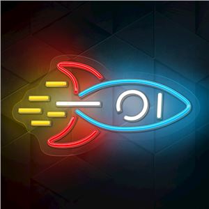 LAMPARA DECORATIVA NEON LED ROCKET FOREVER - RTV100474-1