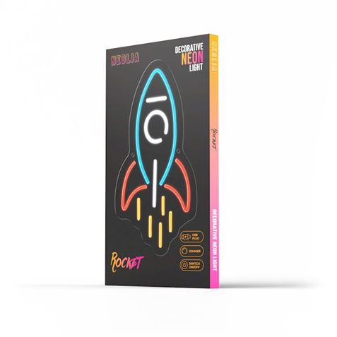 LAMPARA DECORATIVA NEON LED ROCKET FOREVER - RTV100474-3