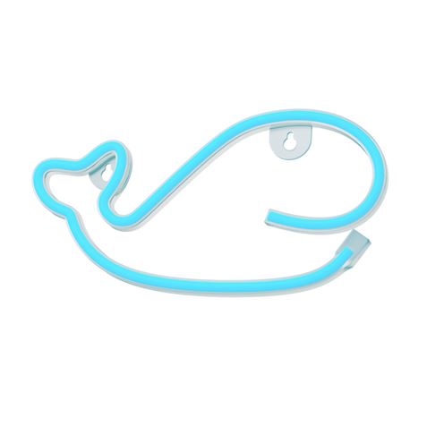 LAMPARA DECORATIVA NEON LED WHALE BLUE FOREVER - RTV100259