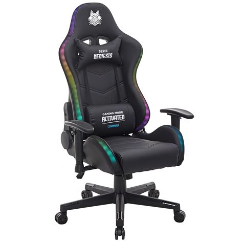 SILLA GAMING RGB SERIE FENRIR NEGRA CROMAD - CR1230-1