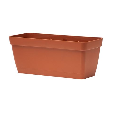 MACETA RECTANGULAR 40CM TERRACOTA CON DEPOSITO DE AGUA ARTPLAST - POT040CRCO