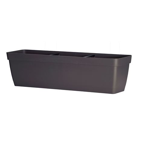 MACETA RECTANGULAR 60CM ANTRACITA CON DEPOSITO DE AGUA ARTPLAST - POT060CRAN