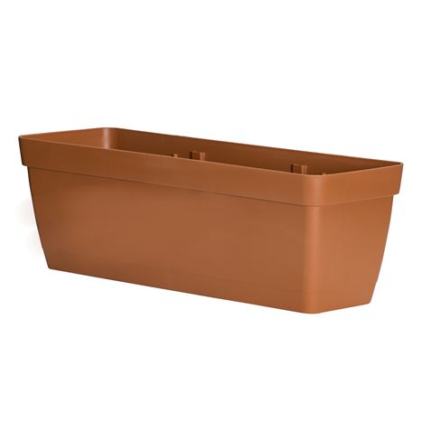 MACETA RECTANGULAR 50CM TERRACOTA CON DEPOSITO DE AGUA ARTPLAST - POT050CRCO
