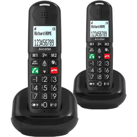 TELEFONO ALCATEL SENIOR TECLAS GRANDES DUO XL685 NEGRO - XL685DUOBK