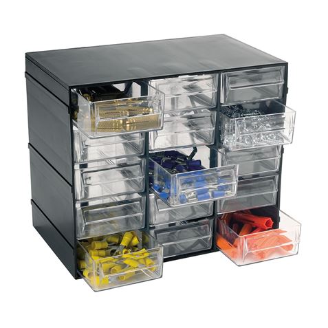 MUEBLE ORGANIZADOR PLASTICO 228X140X190MM CON 15 CAJONES ARTPLAST - Hobby15