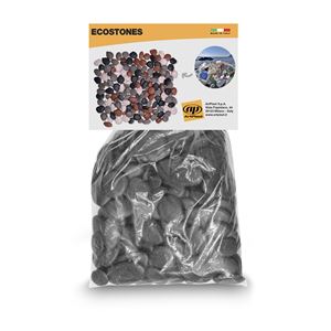 PIEDRAS DECORATIVAS JARDIN EN POLIPROPILENO REGENERADO 1KG ANTRACITA ARTPLA - SASS1AN