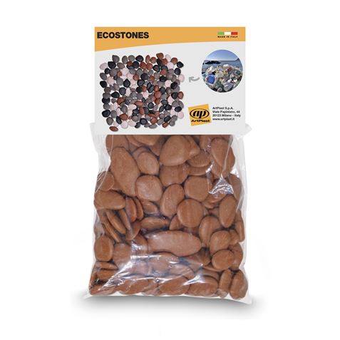 PIEDRAS DECORATIVAS JARDIN EN POLIPROPILENO REGENERADO 1KG TERRACOTA ARTPLA - SASS1CO