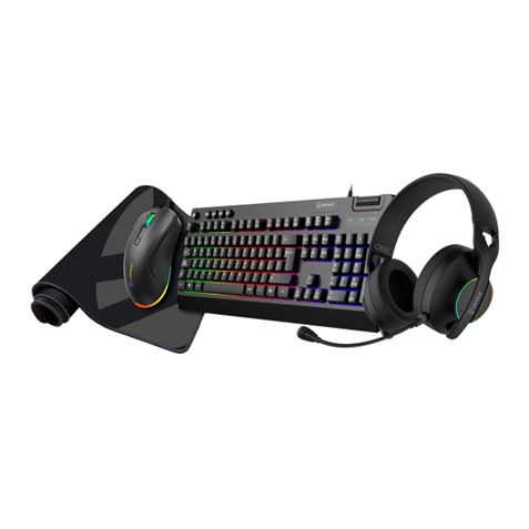 KIT GAMING 4 EN 1 | TECLADO | RATON | ALFOMBRILLA | AURICULARES UK594008 - UK594008