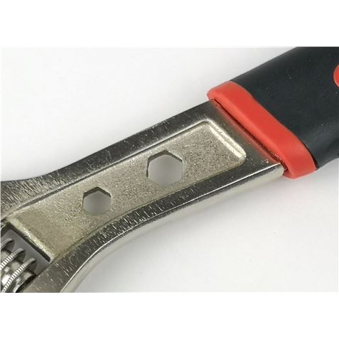 LLAVE INGLESA AJUSTABLE 8" MANGO GOMA MADER - 61190-1