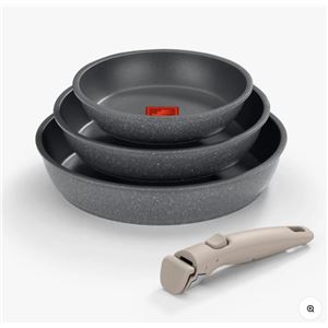 SET 3 SARTENES 20/24/26CM CON MANGO EXTRAIBLE ONE CLICK PIETRA MONIX - M831303