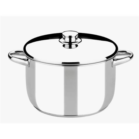 OLLA DE ACERO INOXIDABLE 26CM 8 LITROS OPTIMA CON TAPA ACERO MONIX - M453026