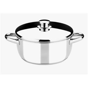 CACEROLA ACERO INOXIDABLE 22CM 3 LITROS OPTIMA CON TAPA ACERO MONIX - M451022