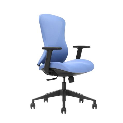 REACONDICIONADA SILLA OFICINA GAMA SENIOR SE1700 AZUL CROMAD - CR1202-1