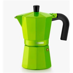 CAFETERA ITALIANA 6 TAZAS ALUMINIO VERDE MONIX - M391706
