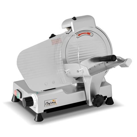 CORTADORA DE CARNE Y FIAMBRE PROFESIONAL 250MM, 240W CHEF PRO - CF0130-5