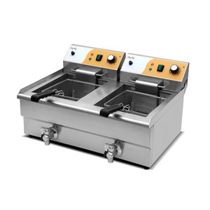 FREIDORA ELÉCTRICA PROFESIONAL 16+16 LITROS 2X3000W CHEF PRO - CF0106-1