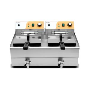 FREIDORA ELÉCTRICA PROFESIONAL 16+16 LITROS 2X3000W CHEF PRO - CF0106-2