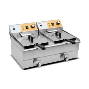 FREIDORA ELÉCTRICA PROFESIONAL 16+16 LITROS 2X3000W CHEF PRO - CF0106-3