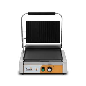 SANDWICHERA INDUSTRIAL SUPERFICIE MIXTA (RAYADA + LISA) 2200W CHEF PRO - CF0111-2