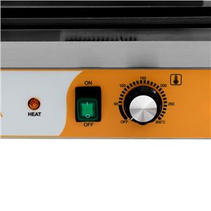 SANDWICHERA INDUSTRIAL SUPERFICIE MIXTA (RAYADA + LISA) 2200W CHEF PRO - CF0111-5