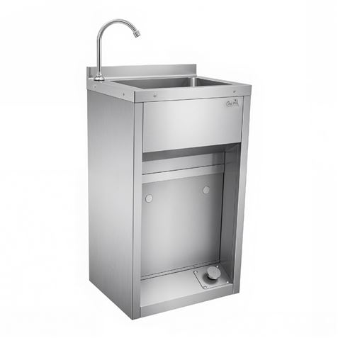 LAVAMANOS ACERO INOX INDUSTRIAL CON GRIFO DE PIE Y DISPENSADOR CHEF PRO - CF0145-3