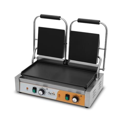 SANDWICHERA INDUSTRIAL DOBLE PLACAS LISAS 3600W CHEF PRO - CF0112-1