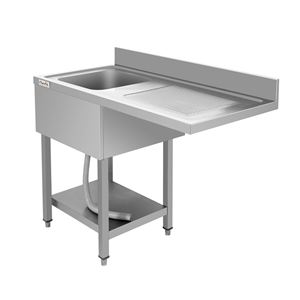 FREGADERO INDUSTRIAL 140X70X85CM CUBETA IZQUIERDA Y ESTANTE CHEF PRO - CF0139-3