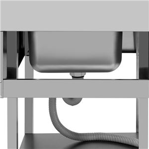 FREGADERO INDUSTRIAL 140X70X85CM CUBETA IZQUIERDA Y ESTANTE CHEF PRO - CF0139-6