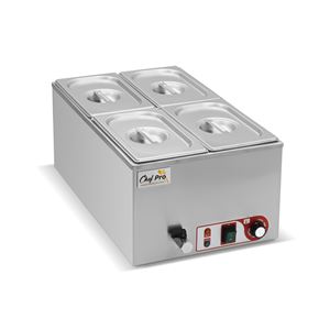BAÑO MARIA INDUSTRIAL 4 CUBETAS 1200W CHEF PRO - CF0113-3