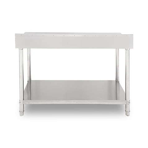 MESA DE TRABAJO ACERO INOXIDABLE 150X70X85CM CON RESPALDO CHEF PRO - CF0136-5