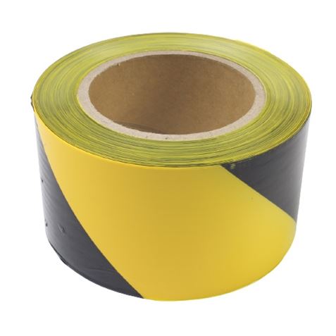 CINTA DE SEÑALIZACION NEGRO-AMARILLO 250Mtrs.X7Cm. MADER - 65023-1