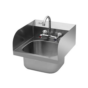 FREGADERO MURAL ACERO INOX PROFESIONAL CON GRIFO Y BACKSPLASH CHEF PRO - CF0143