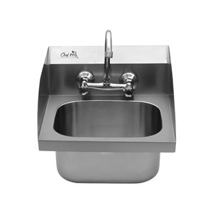 FREGADERO MURAL ACERO INOX PROFESIONAL CON GRIFO Y BACKSPLASH CHEF PRO - CF0143-2