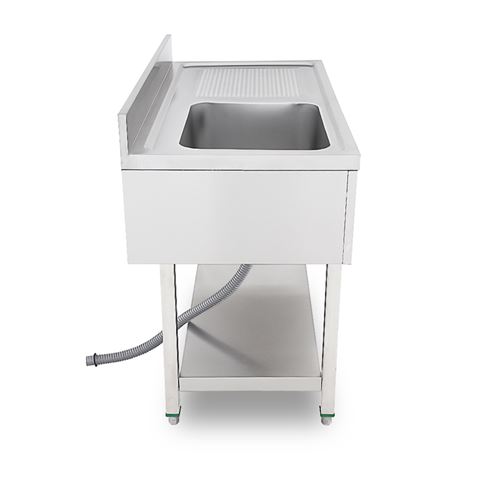 FREGADERO INDUSTRIAL 140X70X85CM CUBETA IZQUIERDA Y ESTANTE CHEF PRO - CF0141-4