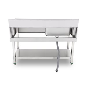 FREGADERO INDUSTRIAL 140X70X85CM CUBETA IZQUIERDA Y ESTANTE CHEF PRO - CF0141-5