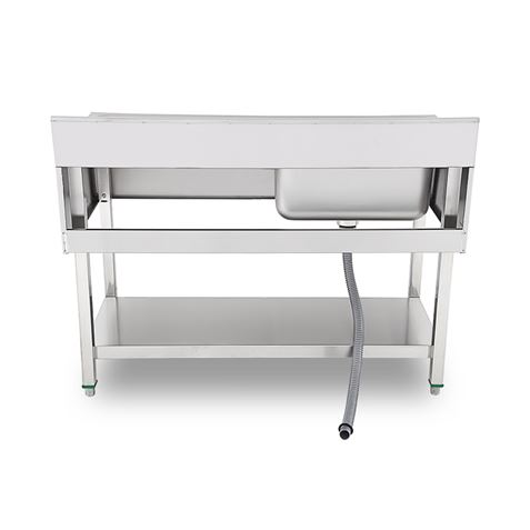 FREGADERO INDUSTRIAL 140X70X85CM CUBETA IZQUIERDA Y ESTANTE CHEF PRO - CF0141-5