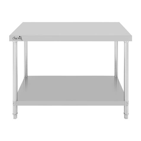MESA DE TRABAJO ACERO INOXIDABLE 140X70X85CM CHEF PRO - CF0133-2