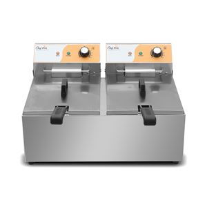 FREIDORA ELÉCTRICA PROFESIONAL 11+11 LITROS 2X3000W CHEF PRO - CF0103-2