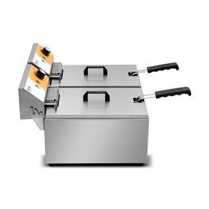 FREIDORA ELÉCTRICA PROFESIONAL 11+11 LITROS 2X3000W CHEF PRO - CF0103-4