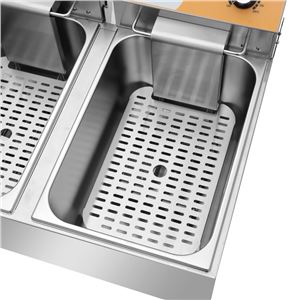 FREIDORA ELÉCTRICA PROFESIONAL 11+11 LITROS 2X3000W CHEF PRO - CF0103-5