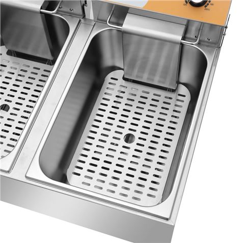 FREIDORA ELÉCTRICA PROFESIONAL 11+11 LITROS 2X3000W CHEF PRO - CF0103-5