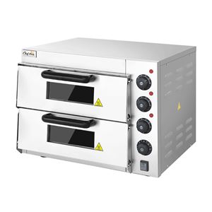HORNO DE PIZZA ELÉCTRICO PROFESIONAL 2 CÁMARAS 3000W CHEF PRO - CF0119-1